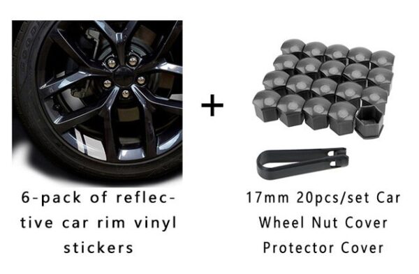 Reflective vinyl rim stickers