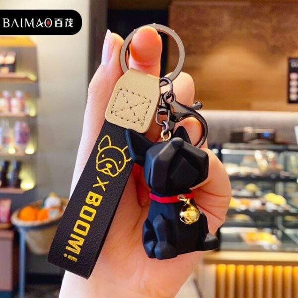 Exquisite bulldog car Keychain