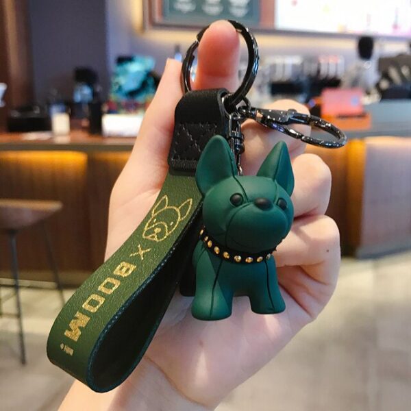 Exquisite bulldog car Keychain